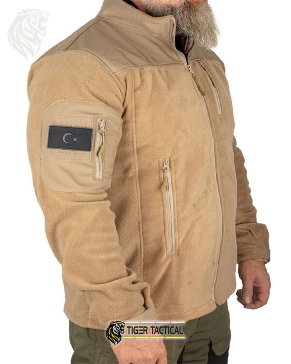 Lüx Taktik Polar Ceket – Bej