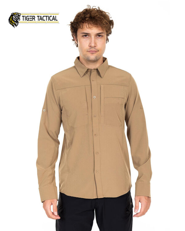 AKN 312 Taktik/Outdoor Bej Likralı Gömlek