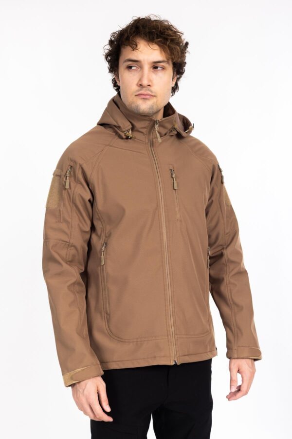 Bej Double Su Geçirmez Softshell Taktik Mont AKN 451