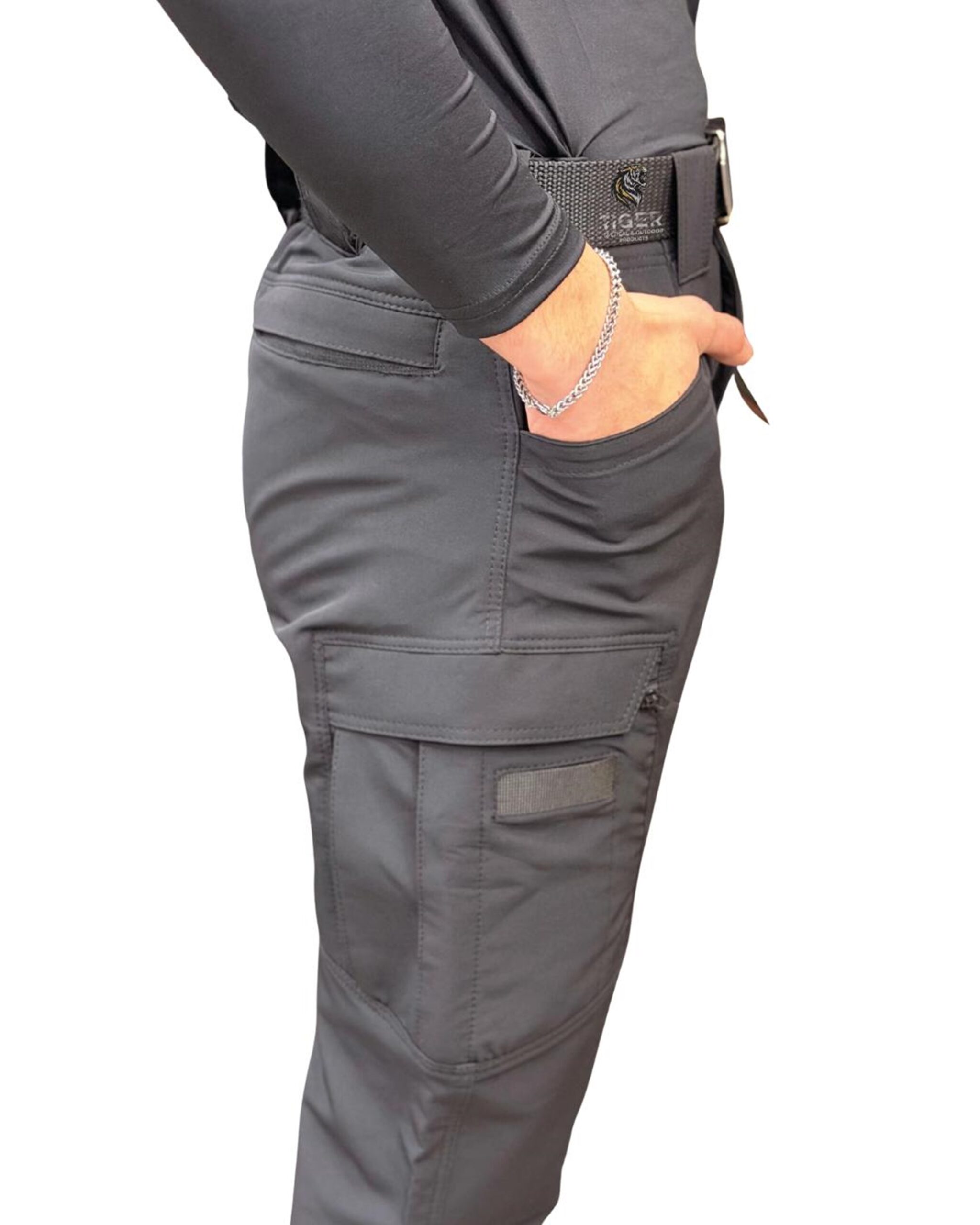 Runnos Düz Cepli Taktik Pantolon Siyah - Görsel 3