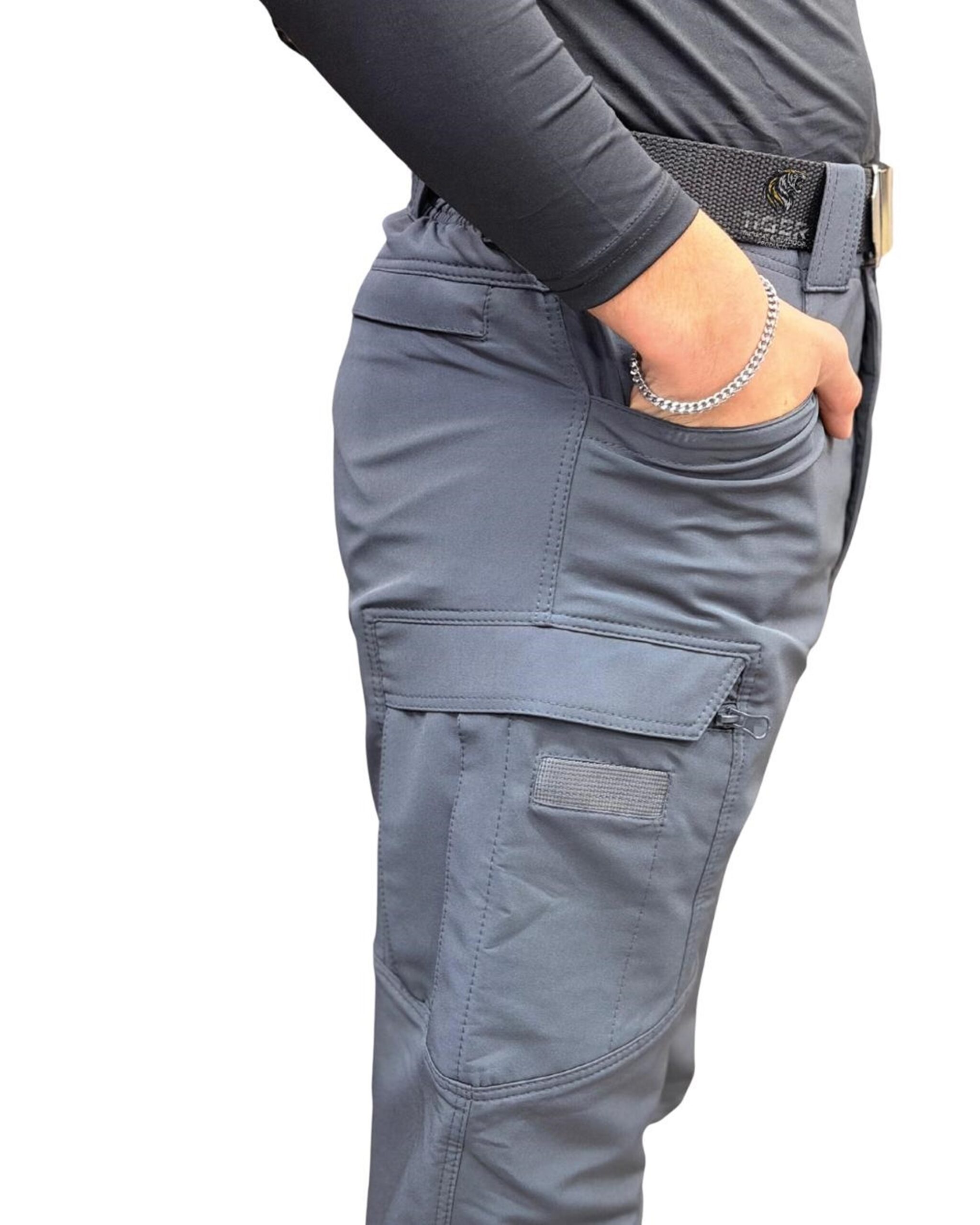 Runnos Düz Cepli Taktik Pantolon Antrasit - Görsel 3