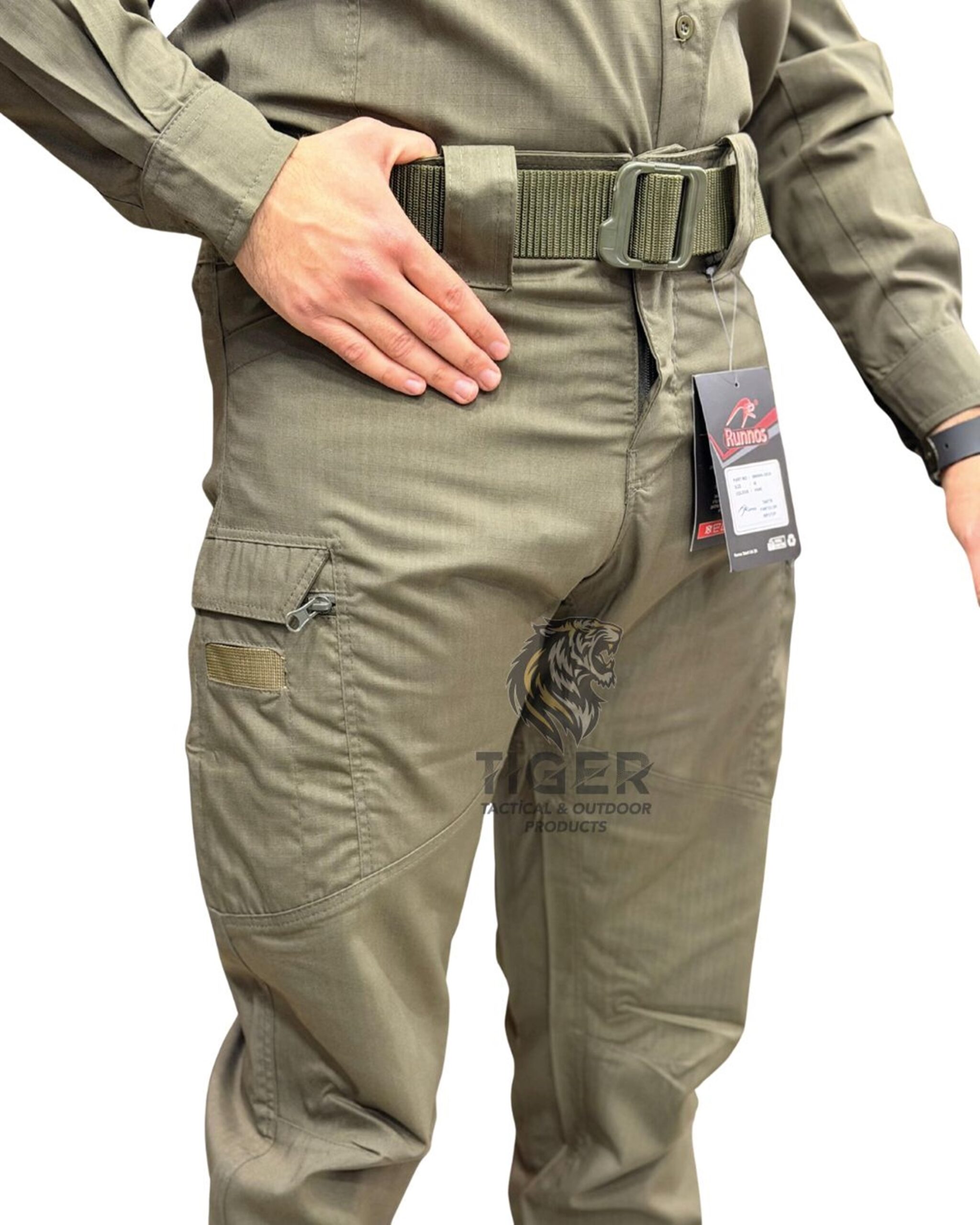 Runnos Ripstop Kumaş Likralı Premium Taktik Pantolon HAKİ - Görsel 2