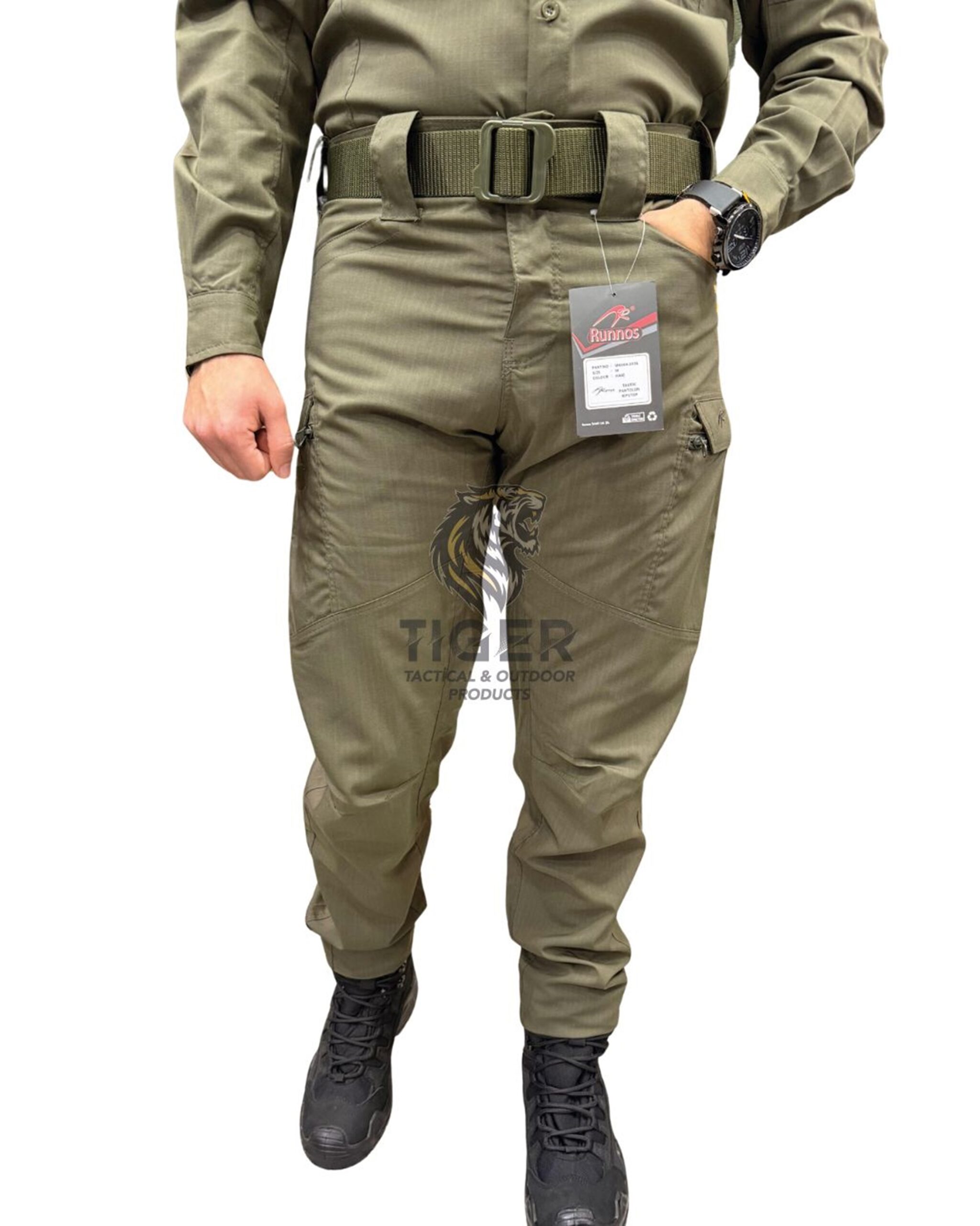 Runnos Ripstop Kumaş Likralı Premium Taktik Pantolon HAKİ - Görsel 3