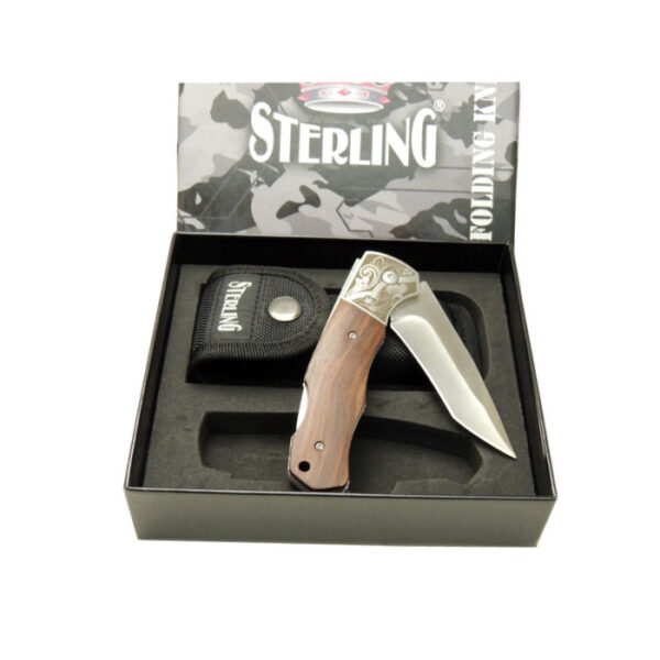 STERLING Premium Ahşap Kabzalı Katlanabilir Çakı